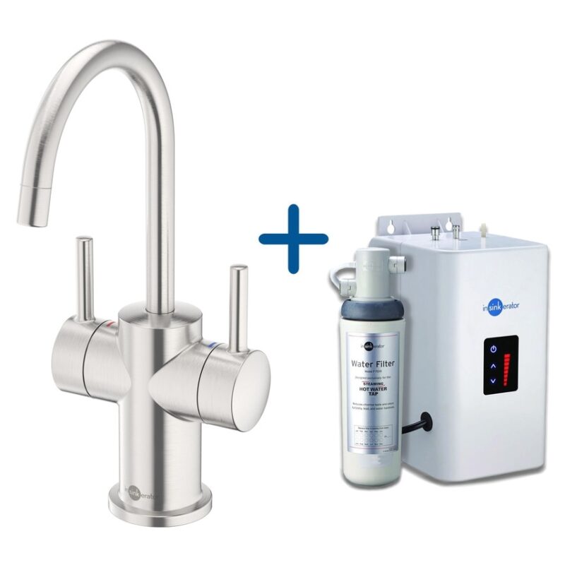 InSinkErator FHC3010 Hot/Cold Water Mixer Tap & Neo Tank Brushed