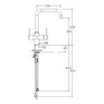 InSinkErator 3N1 Lecce U Shape Steaming Hot Tap & Tank Chrome