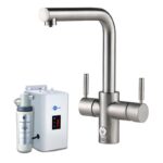 InSinkErator 4N1 L Shape Tap, Neo Tank & Filter Pack Brushed Steel