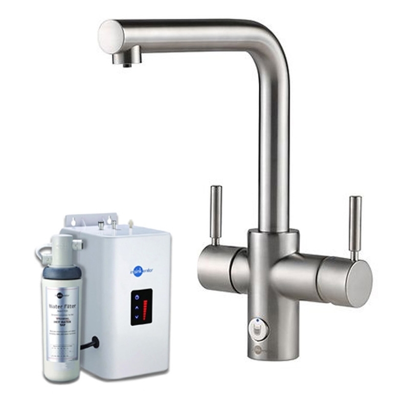 InSinkErator 4N1 L Shape Tap, Neo Tank & Filter Pack Brushed Steel InSinkErator 4N1 L Shape Tap, Neo Tank & Filter Pack Brushed Steel