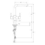 InSinkErator 4N1 L Shape Tap, Neo Tank & Filter Pack Brushed Steel