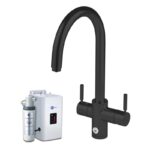 InSinkErator 4N1 J Shape Tap, Neo Tank & Filter Pack Velvet Black