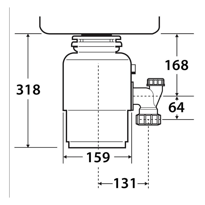 InSinkErator Model 46 Waste Disposal Unit & Air Switch Black
