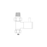 Inta 15mm Straight Minimalistic Chrome Radiator Valve