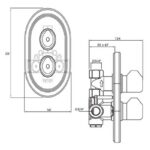 Inta Plus Thermostatic Concealed Shower with Flexible Slide Rail Kit