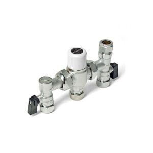 Inta Intamix 15mm TMV2/3 Thermostatic Mixing Valve with Isolators & Top Outlet