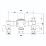 Inta Intamix 15mm Thermostatic Mixing Valve with Valve & Top Outlet
