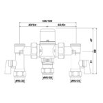 Inta Intamix 15mm TMV2/3 Thermostatic Mixing Valve with Isolators
