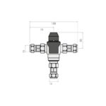 Inta L Mix 15mm T Pattern Thermostatic Mixing Valve