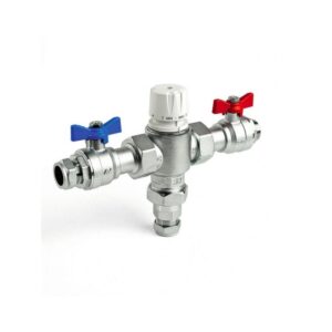 Inta Intamix Pro V 22mm Thermostatic Mixing Valve with Isolating Unions