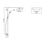 Inta Nulo Safe Touch Thermostatic Bar Shower with Overhead Soaker