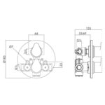 Inta Enzo Thermostatic Concealed Dual Outlet Shower