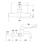 Inta HTM64 Wall Mounted Lever Operated Thermostatic Tap