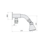 Inta Intacept Bottom Entry Shower with Rub Clean Shower Head