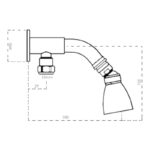 Inta Intacept Bottom Entry Extended Shower Arm with Anti Scale Mini Head