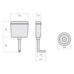 Inta Infrared WC 6 Litre Flushing Cistern Battery Operated