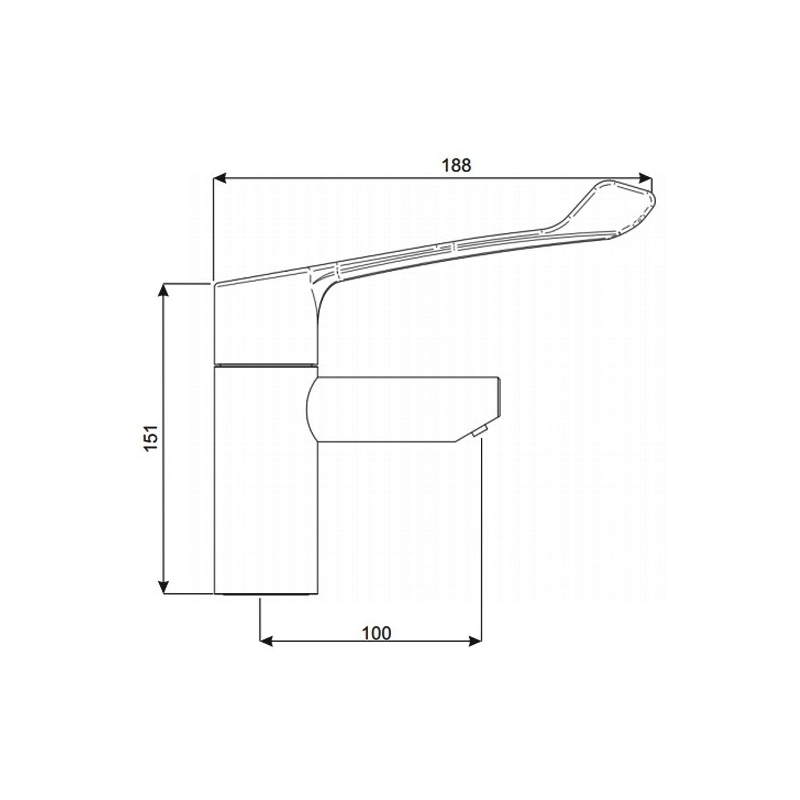 Inta Intatherm Safe Touch TMV3 Basin Mixer, Extended Lever & Copper Tails