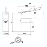 Inta Intatherm Safe Touch TMV3 Basin Mixer, Extended Lever & Copper Tails