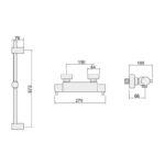 Inta Kiko Deluxe Thermostatic Shower with Flexible Slide Rail Kit