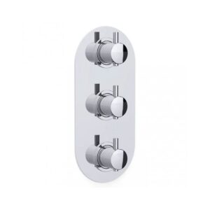 Inta Kiko Thermostatic Concealed Three Handle Dual Outlet Shower