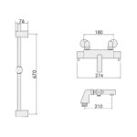 Inta Kiko Thermostatic Bath Shower Mixer