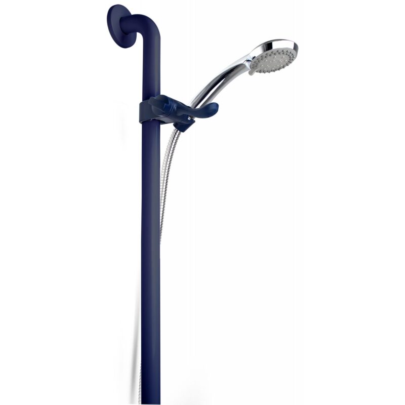 Inta 900mm Blue Grab Rail with Holder, 2m Hose & Handset