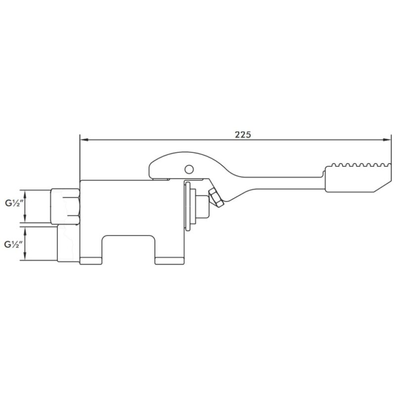 Inta Washstation Foot Operated Floor Mounted Valve