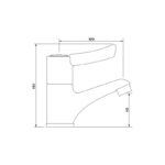 Inta Sequential Lever Operated Basin Mixer Tap with Flexible Tails