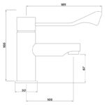 Inta Sequential Lever Operated Basin Mixer with Tails