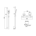Inta Mio Deluxe Safe Touch Thermostatic Shower with Slide Rail Kit