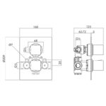 Inta Mio Thermostatic Concealed Single Outlet Shower
