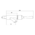Inta Non Concussive Multi Directional Wall Mounted Tap