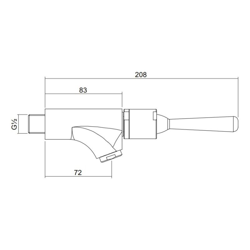 Inta Non Concussive Multi Directional Wall Mounted Tap