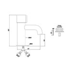 Inta Non Concussive Basin Mounted Manual Mixer Tap