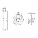 Inta Puro Thermostatic Dual Control Shower Set Concealed