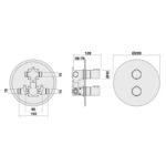 Inta Puro Concealed Thermostatic Shower Dual Outlet