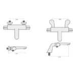 Inta Puro Deck Mounted Safe Touch Thermostatic Bath Shower Mixer