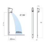 Inta I-Sport Shower Panel with Push Button Timed Control & Top Inlet Head