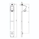 Inta I-Sport Shower Panel with Push Button Timed Control & Back Inlet Head