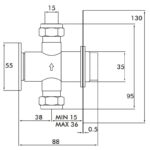 Inta Timed Flow Shower Control Concealed (15 Seconds)