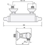 Inta Telo Thermostatic Shower with Flexible Slide Rail Kit