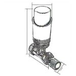 Inta I-Therm 15mm Straight Thermostatic Radiator Valve with Lockshield