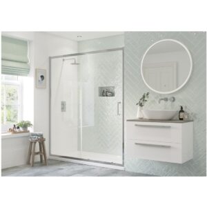 Refresh Dove Framed 1100mm Sliding Shower Door