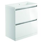 Iona Harold 800mm Floor Unit & Basin White Gloss