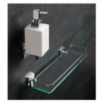 Iona Alfred Wall Soap Dispenser Chrome & White
