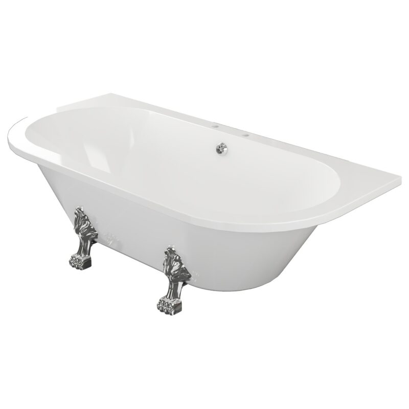 Iona Finsbury Freestanding Back To Wall 2 Hole Bath