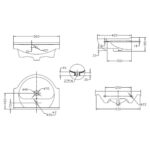Iona Woodford 550mm Basin & WC Unit Pack White