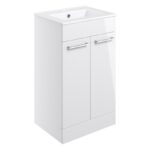 Iona Celo 510mm Floor Standing Unit & Basin White
