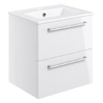 Iona Celo 510mm Wall Hung Unit & Basin White