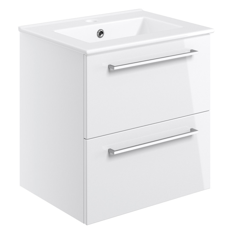 Iona Celo 510mm Wall Hung Unit & Basin White Iona Celo 510mm Wall Hung Unit & Basin White